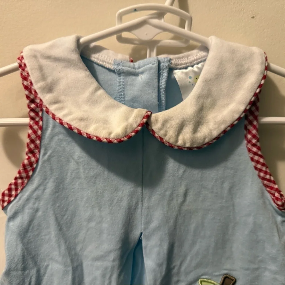 Stitchy Fish Cutie to the Core Applique Diaper Set